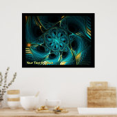 Turquoise Elektrisch Poster (Keuken)