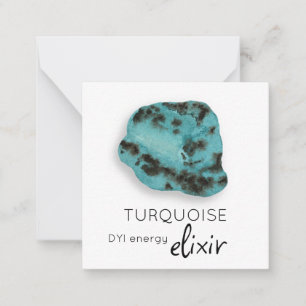 *~* TURQUOISE Elixir crystal AP64 Flat Note Kaart Notitiekaartje
