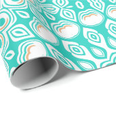 Turquoise en beige oceaan Mandala patroon Cadeaupapier (Rol Hoek)