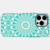 Turquoise en Beige Oceaan Mandala Patroon Case-Mate iPhone Case (Achterkant (horizontaal))