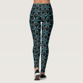 *~* Turquoise en Black All Over Pattern Leggings (Achterkant)