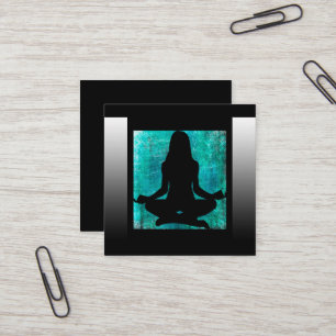Turquoise en Black Mediation Yoga Visitekaartjes