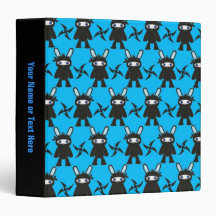 Turquoise en Black Ninja Bunny Pattern
