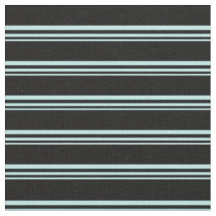 Turquoise en Black Striped Pattern Stof
