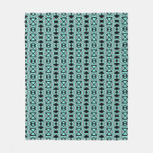 Turquoise en Black Unique Pattern Fleece Deken (Voorkant)