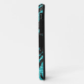 Turquoise en Black Zebra Print Glitter iPhone 5 Case-Mate iPhone Case (Achterkant/links)