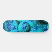 Turquoise en blauwe bollen in 3D-optica Skateboard (Horizontaal)