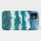 Turquoise en Blue Ocean Waves Case-Mate iPhone Case (Achterkant (horizontaal))