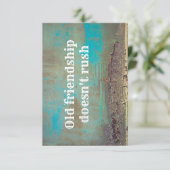 Turquoise en bruin abstract bedankkaart (Staand voorkant)