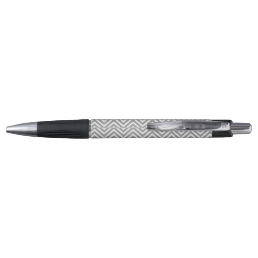 Turquoise en Charcoal Chevrons Custom Monogram Pen (Achterkant)