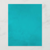 Turquoise en Coral Rustic Floral Wedding Invite Flyer (Achterkant)