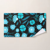 Turquoise en fleurs (Serviette à main)