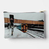 Turquoise en gele trein etui (Achterkant)