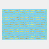 Turquoise en Gold Inpakpapier Vel (Voorkant)