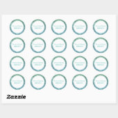 Turquoise en Gold Pattern Monogram Sticker (Vel)