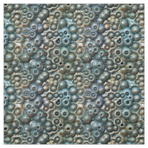 Turquoise en Gold Pattern Stof