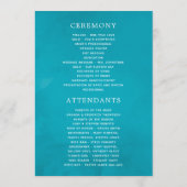  Turquoise en Gold Shabby-Chic Wedding Programma (Achterkant)