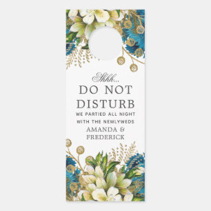  Turquoise en Gold Shabby Floral Wedding