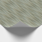 Turquoise en Gold Striped Pattern Cadeaupapier (Hoek)