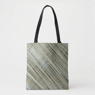 Turquoise en Gold Striped Pattern Draagtas