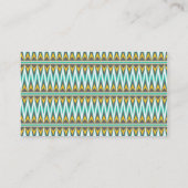 Turquoise en Gold Tribal Arrowiad Zigzags Design Visitekaartje (Achterkant)