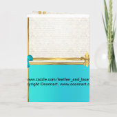 Turquoise en goud op damasvraag (Achterkant)