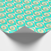 Turquoise en Gouden Derde Oog Cadeaupapier (Hoek)
