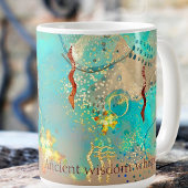 Turquoise en gouden oude wijsheid Boho Koffiemok