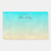 Turquoise en gradiënt gepersonaliseerd post-it® notes (Voorkant)