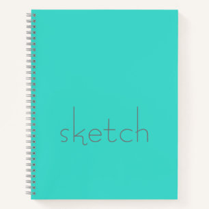 Turquoise en Gray Sketch Book Notitieboek