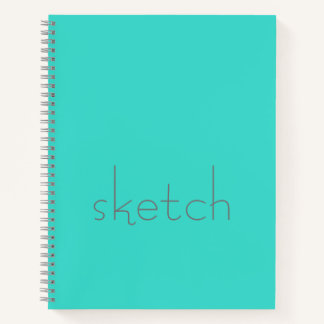 Turquoise en Gray Sketch Book Notitieboek