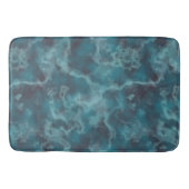 Turquoise en grijs Marmer abstract Badmat (Voorkant)