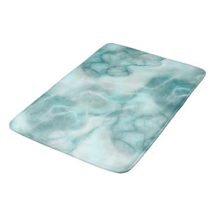 Turquoise en grijs Marmer abstract Badmat