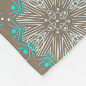 Turquoise en grijze en witte kerstversiering . fleece deken (Hoek)