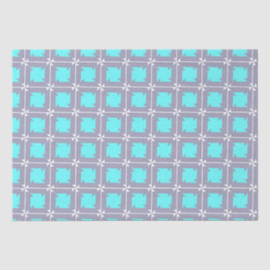 Turquoise en grijze geometrische patronen tissuepapier