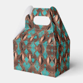 Turquoise en Koper Bedankdoosjes (Voorkant Zijde)