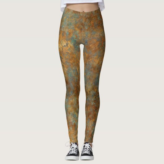 Turquoise en koper leggings (Voorkant)