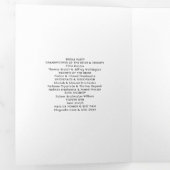 Turquoise en koraal bloemenbruiloft programma (Binnenzijde eerst)