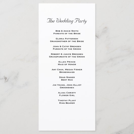 Turquoise en koraal Zinnia Flower Wedding Program Programma (Achterkant)