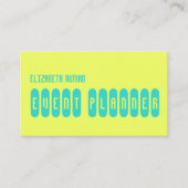Turquoise en Lemon Modern Typography Design Visitekaartje (Voorkant)