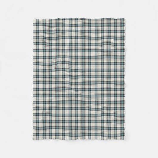 Turquoise en Navy Rustic Pset Fleece Deken (Voorkant)