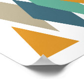 Turquoise en Oranje diamanten uit de middeleeuwen Poster (Hoek)