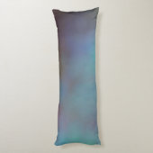 Turquoise en Paarse Marled Cloud abstract Lichaamskussen (Achterkant (Verticaal))