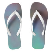 Turquoise en Paarse Marled Cloud abstract Teenslippers (Voetbed)