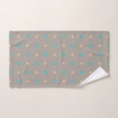 Turquoise en perzik bad handdoek (Handdoek)