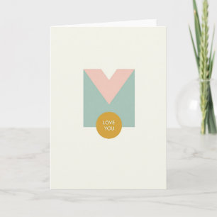 Turquoise En Roze Liefde Kaart