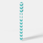 Turquoise en Roze Modern Chevron Monogram Case-Mate iPhone Case (Achterkant / Rechts)