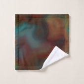 Turquoise en Rust Marmer abstract Bad Handdoek (Wasdoekje)