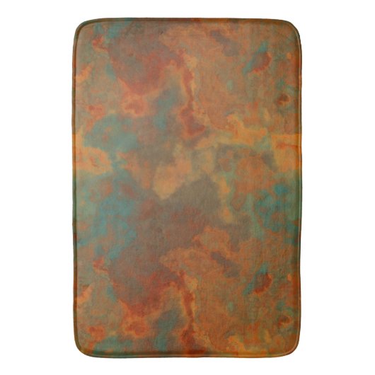 Turquoise en Rust Marmer abstract Badmat (Voorkant Verticaal)