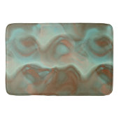 Turquoise en Rust Marmer Abstract Badmat (Voorkant)